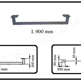 Sofa leg H160 L900 Furniture legs and spacers
