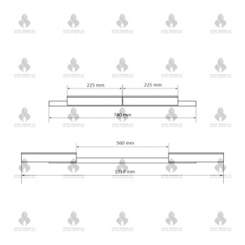 Механизъм за разтегателна маса 192 средна част 560 mm Механизми за маси