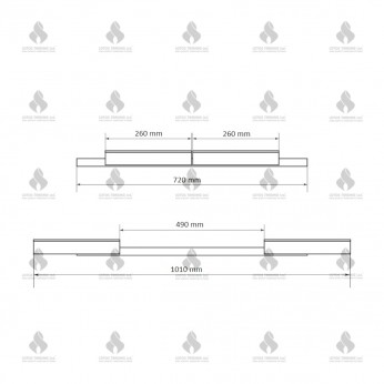 Механизъм за разтегателна маса 101 средна част 490 mm Механизми за маси
