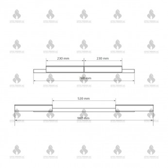 Синхронен механизъм за разтегателна маса 109 средна част 520 mm Механизми за маси