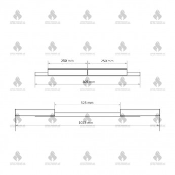 Синхронен механизъм за разтегателна маса 120 средна част 525 mm Механизми за маси