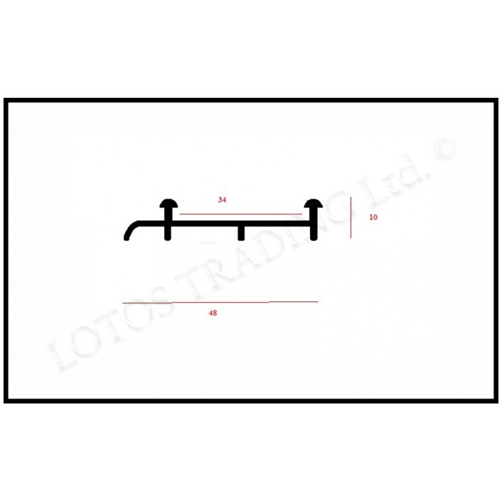 Bottom double track for system 22L.006-1/2, gold 22L.106.04- - Sliding door mechanisms Bottom double track for system 22L.006-1/2, gold Sliding door mechanisms