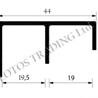 Lower track SGM-03-1 Sliding door mechanisms
