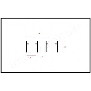 Upper double track for system 22L.006-1/2 gold