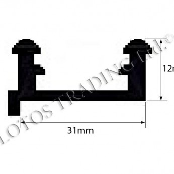 Горна релса YE-003 Механизми за плъзгащи врати