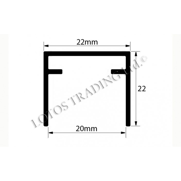 Upper track for the system 22L.006-1/2 22L.106.03 - Sliding door mechanisms Upper track for the system 22L.006-1/2 Sliding door mechanisms