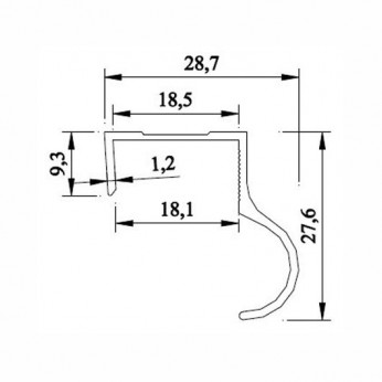 Кант  дръжка за гардероби Механизми за плъзгащи врати
