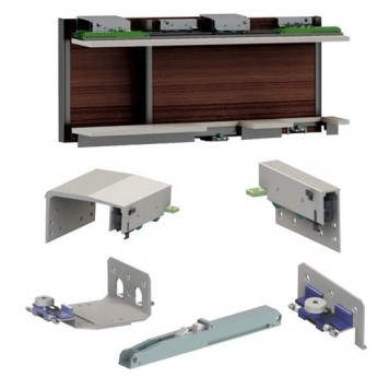 Комплект за 2 врати с плавно прибиране Механизми за плъзгащи врати