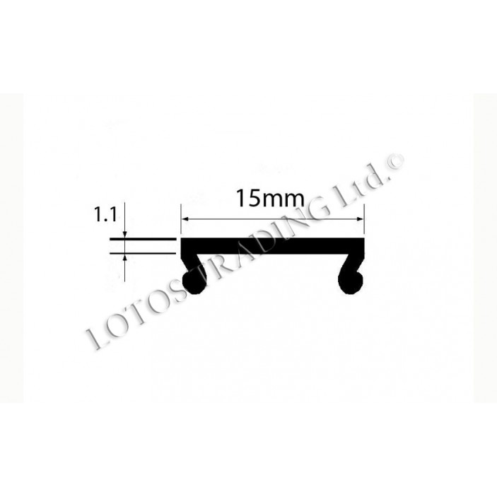 Lower track cap for 22L.244.08 inox Sliding door mechanisms