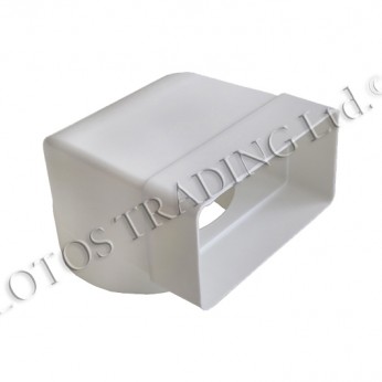 PVC round to flat angle connector ф55х110/100 Kitchen sinks and vent hoods