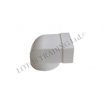 PVC round to flat angle connector ф55х110/100 Kitchen sinks and vent hoods