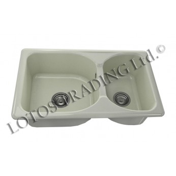 Two Bowl Kitchen sink 80х49 FAT 216