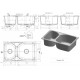 Two Bowl Kitchen sink 80х49 FAT 216 20L.110-111.216 - Kitchen sinks and vent hoods Two Bowl Kitchen sink 80х49 FAT 216 Kitchen sinks and vent hoods