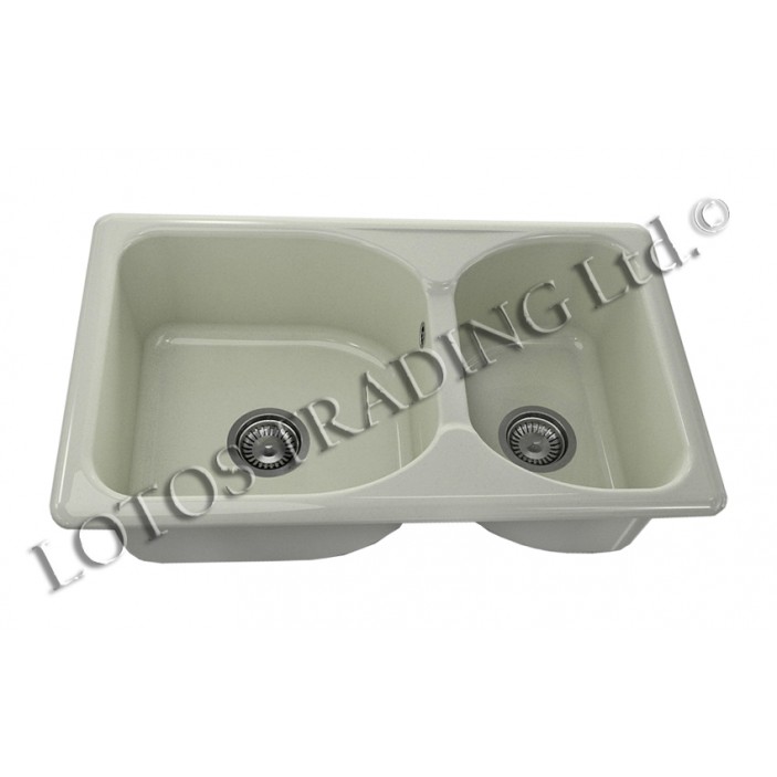 Two Bowl Kitchen sink 80х49 FAT 216 20L.110-111.216 - Kitchen sinks and vent hoods Two Bowl Kitchen sink 80х49 FAT 216 Kitchen sinks and vent hoods
