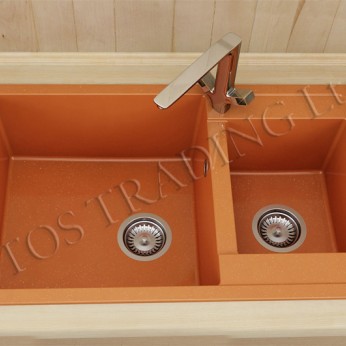 Two Bowl Kitchen sink 80x49 FAT 233 Kitchen sinks and vent hoods