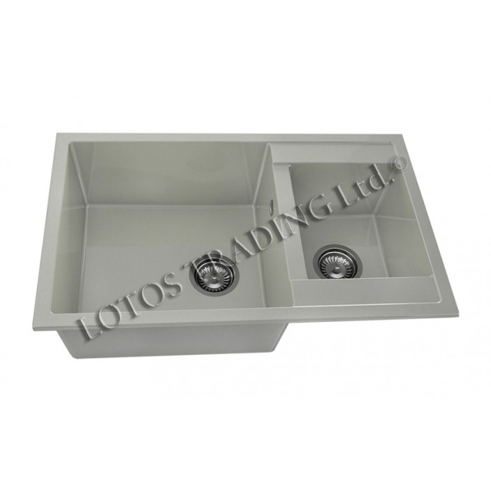Two Bowl Kitchen sink 80x49 FAT 233 Kitchen sinks and vent hoods