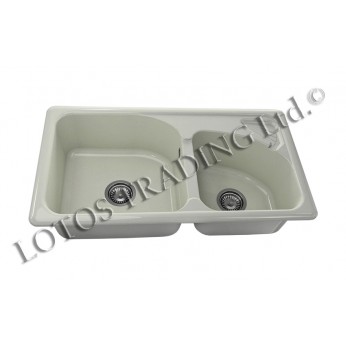 Two Bowl Kitchen sink 90х49 FAT 204