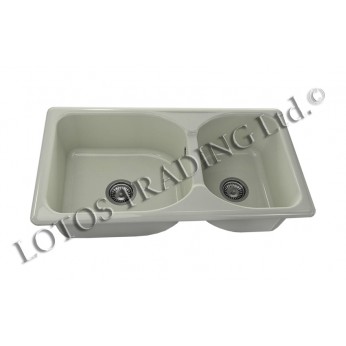 Two Bowl Kitchen sink 90х49 FAT 213 Kitchen sinks and vent hoods