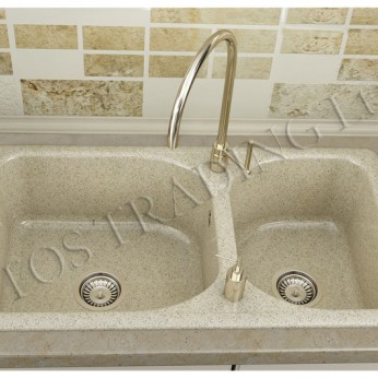 Two Bowl Kitchen sink 90х49 FAT 213 Kitchen sinks and vent hoods