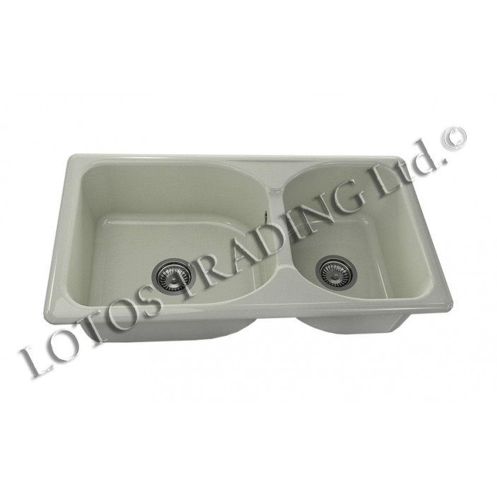 Two Bowl Kitchen sink 90х49 FAT 213 20L.110-111.213 - Kitchen sinks and vent hoods Two Bowl Kitchen sink 90х49 FAT 213 Kitchen sinks and vent hoods