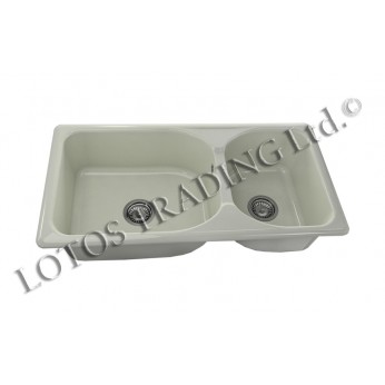 Two Bowl Kitchen sink 95х49 FAT 214 Kitchen sinks and vent hoods