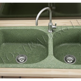 Two Bowl Kitchen sink 95х49 FAT 214 Kitchen sinks and vent hoods