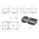 Two Bowl Kitchen sink 95х49 FAT 214 20L.110-111.214 - Kitchen sinks and vent hoods Two Bowl Kitchen sink 95х49 FAT 214 Kitchen sinks and vent hoods