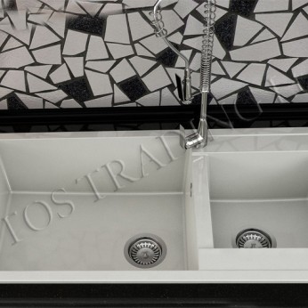 Two Bowl Kitchen sink 95x49 FAT 235 Kitchen sinks and vent hoods