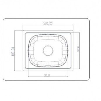 Inset sink 40x50 with small siphon Kitchen sinks and vent hoods