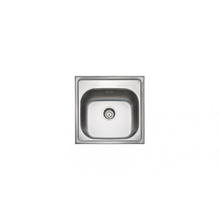 Inset sink 50x50 with big siphon and trough overflow Kitchen sinks and vent hoods