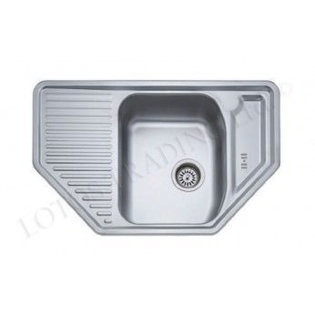 Trapezium inset sink 50x78 with big siphon and trough overflow Kitchen sinks and vent hoods