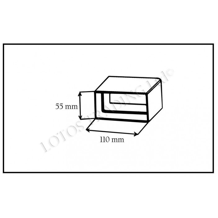 PVC connector 55х110 KS 20L.502.10 - Kitchen sinks and vent hoods PVC connector 55х110 KS Kitchen sinks and vent hoods