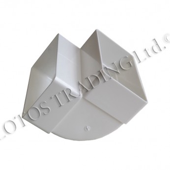 PVC vertical angle connector 55х110 Kitchen sinks and vent hoods