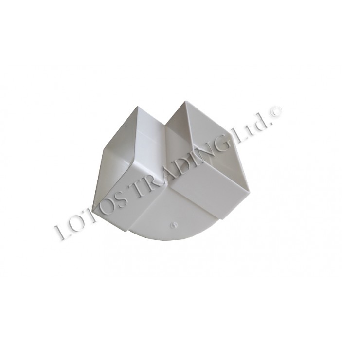 PVC vertical angle connector 55х110 20L.502.06 - Kitchen sinks and vent hoods PVC vertical angle connector 55х110 Kitchen sinks and vent hoods
