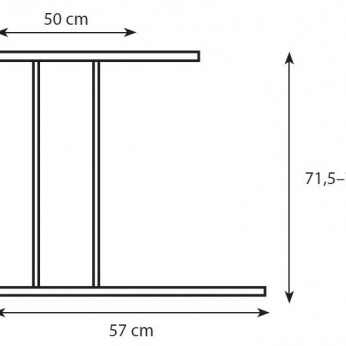 Комплект офис крака с заварена планка - мат хром 25. Офис крака и аксесоари за бюро