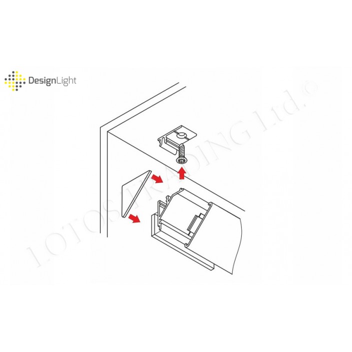 End for Aluminum CORNER LINE profile 31L.256.02 - Furniture LED lighting End for Aluminum CORNER LINE profile Furniture LED lighting
