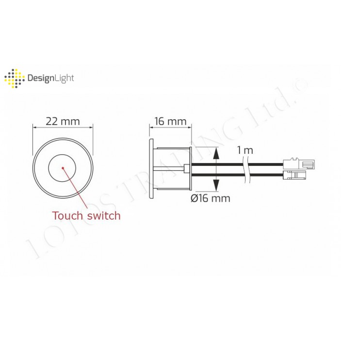 Димер прекъсвач с допир 36W 31L.462.03 - Осветителни тела за мебели Димер прекъсвач с допир 36W Осветителни тела за мебели