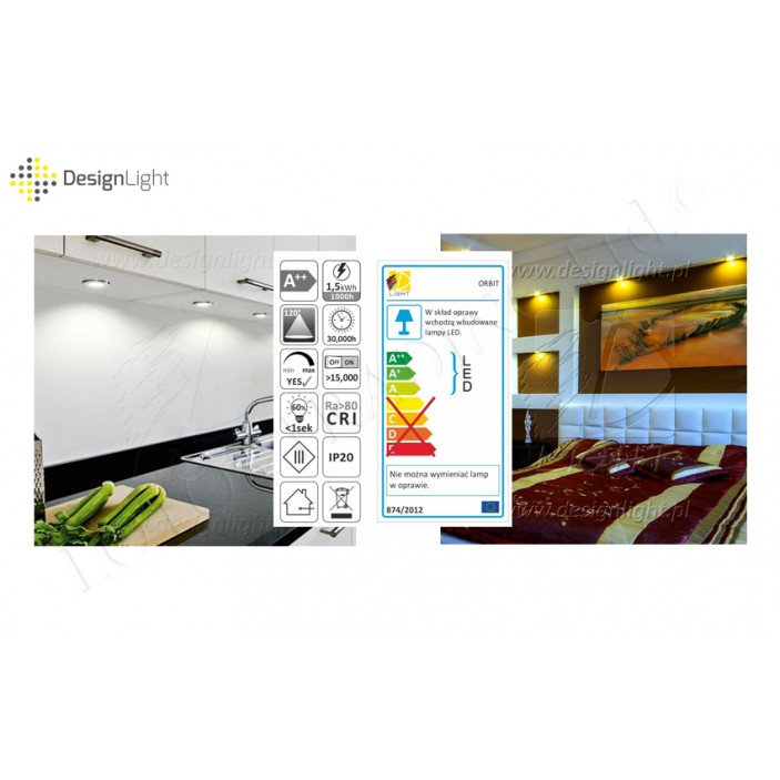 ORBIT surface luminaire LED 1,5W 30K Furniture LED lighting