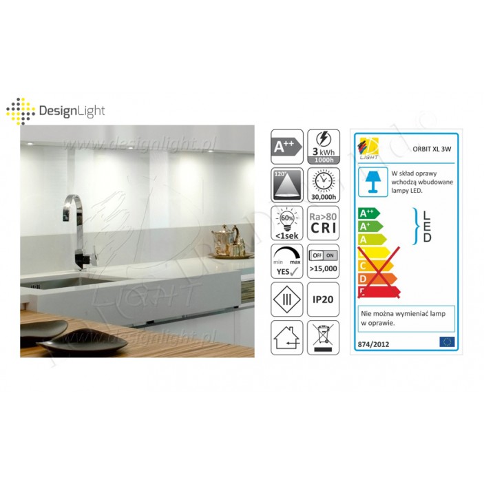 ORBIT XL surface luminaire LED 3W Furniture LED lighting