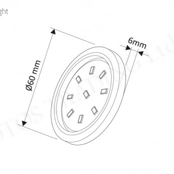 ORBIT XL MASTER surface luminaire LED 3W matt chrome Furniture LED lighting