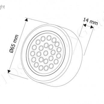 OVAL under cabinet LED luminaire 2W Furniture LED lighting
