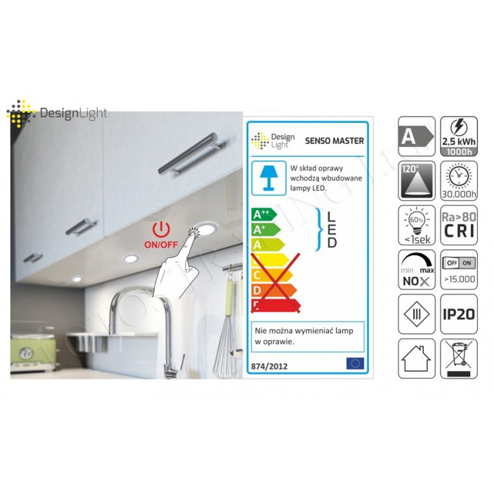 LED лампа с ключ 2,5 W SENSO MASTER 31L.304.01 - Осветителни тела за мебели LED лампа с ключ 2,5 W SENSO MASTER Осветителни тела за мебели