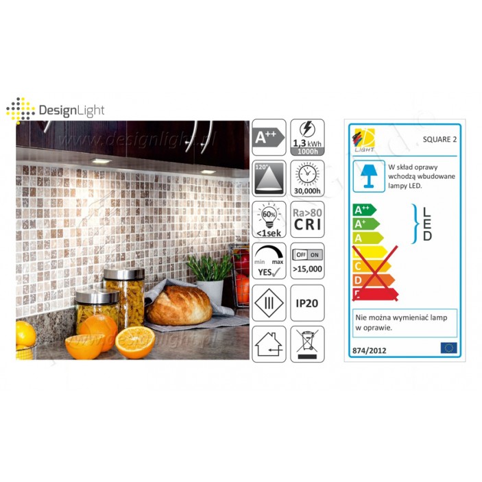 LED лампа SQUARE 2 - 1,5W - 16 диода 31L.301.01-03 - Осветителни тела за мебели LED лампа SQUARE 2 - 1,5W - 16 диода Осветителни тела за мебели