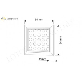 LED лампа SQUARE XL - 2W - 25 диода LED лампа SQUARE XL - 2W - 25 диода