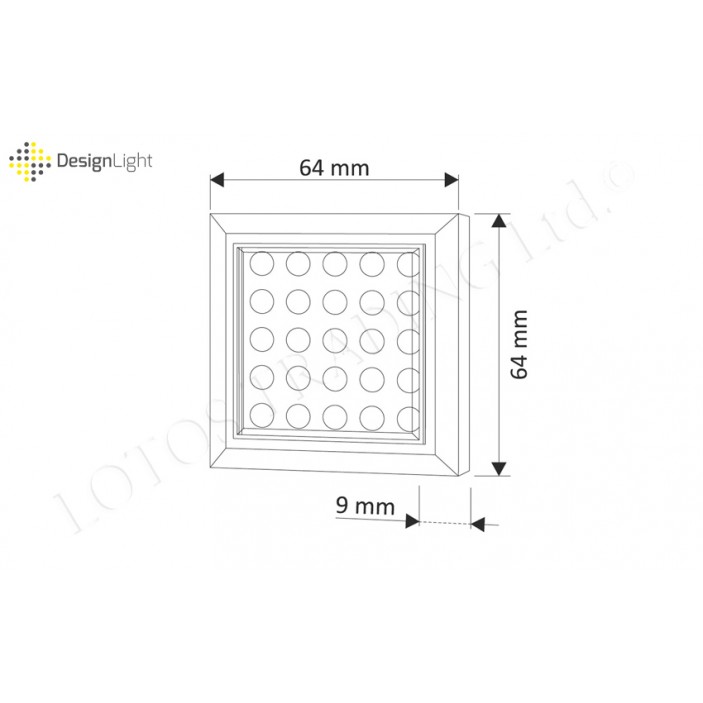 SQUARE XL under cabinet LED 2W - 25 diodes 31L.301.11 - Furniture LED lighting SQUARE XL under cabinet LED 2W - 25 diodes Furniture LED lighting