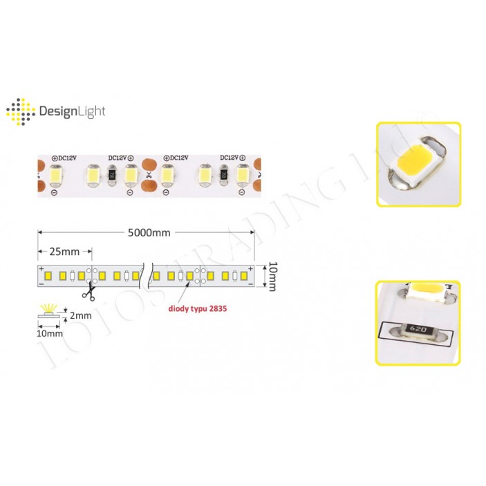 LED strip PREMIUM 120 LED/m diodes 2835 IP20 20W/m  31L.106.01-02 - Furniture LED lighting LED strip PREMIUM 120 LED/m diodes 2835 IP20 20W/m  Furniture LED lighting
