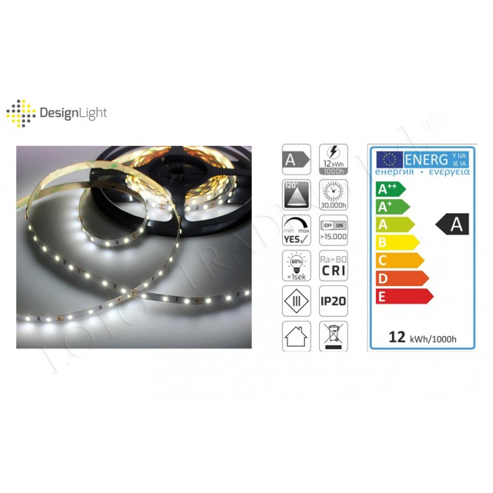 LED strip PREMIUM 60 LED/m diodes 2835 IP20 12W/m  31L.105.01 - Furniture LED lighting LED strip PREMIUM 60 LED/m diodes 2835 IP20 12W/m  Furniture LED lighting