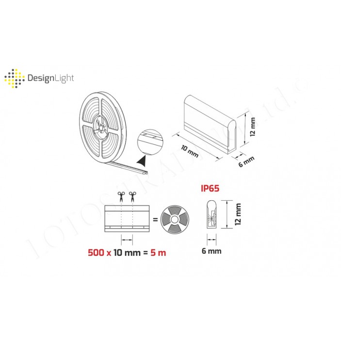 Waterproof LED lighting strip IP65 31L.130.01-03 - Furniture LED lighting Waterproof LED lighting strip IP65 Furniture LED lighting