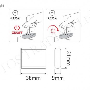 TOUCH switch with dimmer Furniture LED lighting