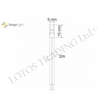 Mini connector with 2 m cable Furniture LED lighting